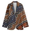 Australia River Aboriginal Dot Print Women's Cotton Blazer