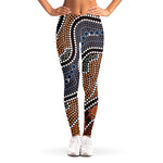 Australia River Aboriginal Dot Print Women's Leggings