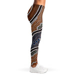 Australia River Aboriginal Dot Print Women's Leggings