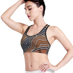 Australia River Aboriginal Dot Print Women's Sports Bra