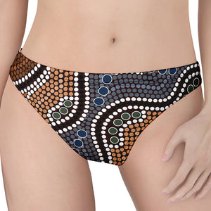 Australia River Aboriginal Dot Print Women's Thong