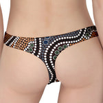 Australia River Aboriginal Dot Print Women's Thong