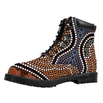Australia River Aboriginal Dot Print Work Boots