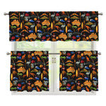 Australia Symbols Pattern Print 3 Piece Kitchen Curtains