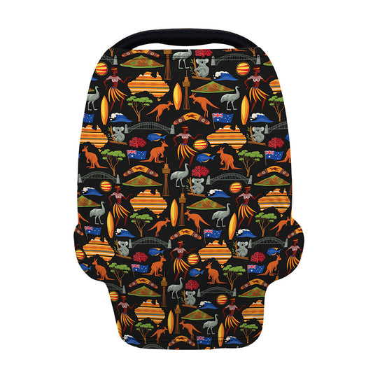 Australia Symbols Pattern Print Baby Seat Cover