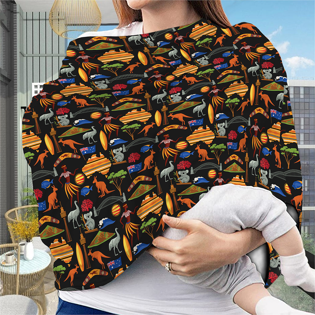 Australia Symbols Pattern Print Baby Seat Cover