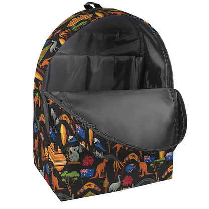 Australia Symbols Pattern Print Backpack