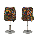 Australia Symbols Pattern Print Bar Stool Covers