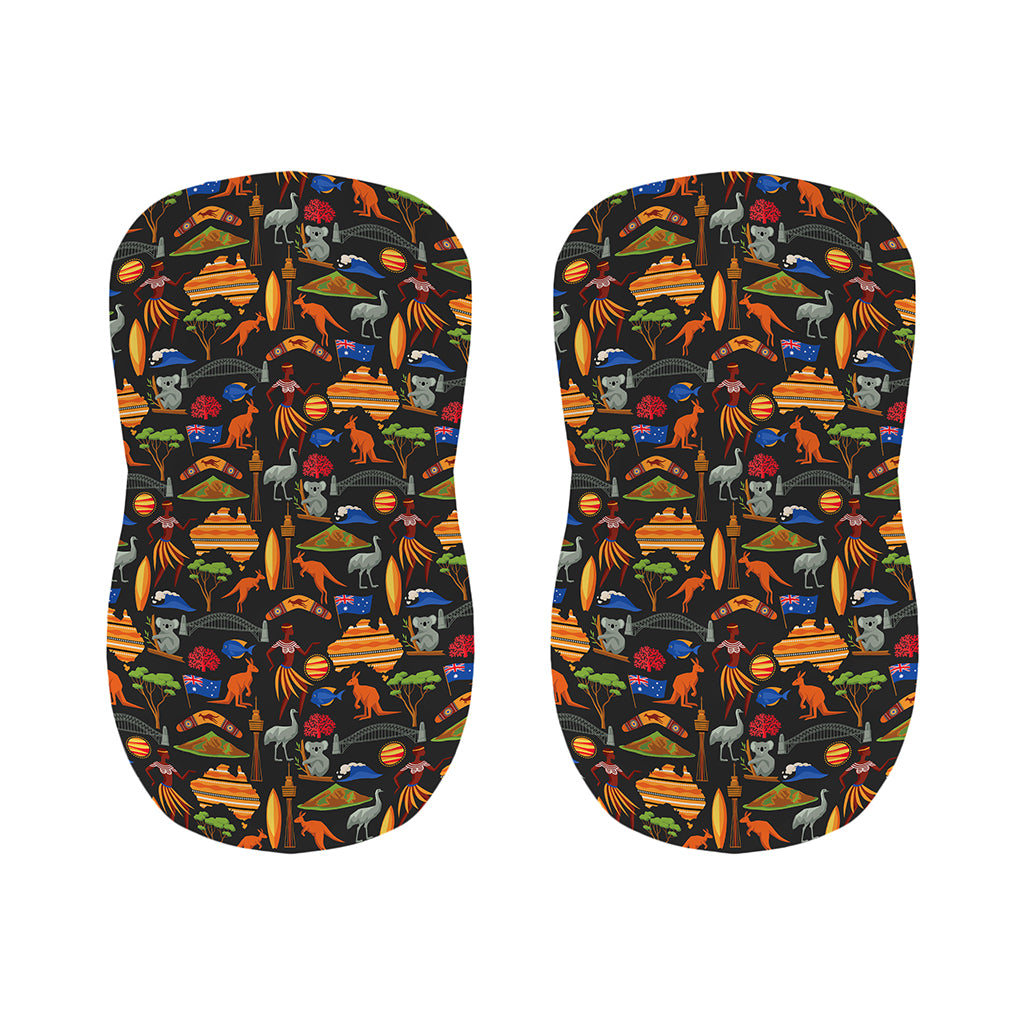 Australia Symbols Pattern Print Bar Stool Covers