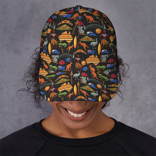 Australia Symbols Pattern Print Baseball Cap