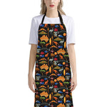 Australia Symbols Pattern Print Bib Apron With Pocket