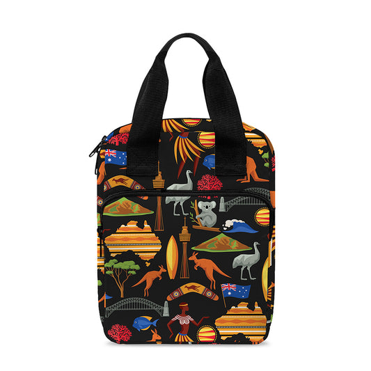 Australia Symbols Pattern Print Bible Tote Bag