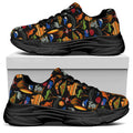 Australia Symbols Pattern Print Black Chunky Shoes