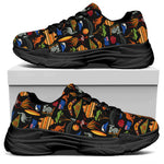 Australia Symbols Pattern Print Black Chunky Shoes