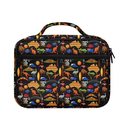 Australia Symbols Pattern Print Briefcase Bible Bag