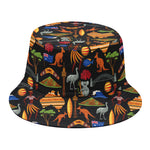 Australia Symbols Pattern Print Bucket Hat