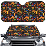 Australia Symbols Pattern Print Car Windshield Sun Shade