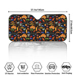 Australia Symbols Pattern Print Car Windshield Sun Shade