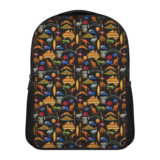 Australia Symbols Pattern Print Casual Backpack