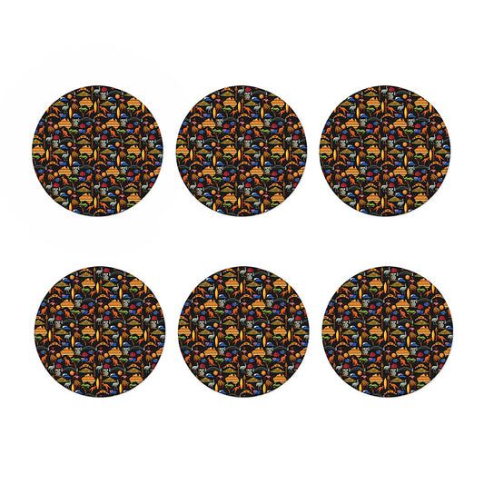 Australia Symbols Pattern Print Coaster Set