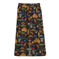 Australia Symbols Pattern Print Cotton Front Slit Maxi Skirt
