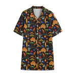 Australia Symbols Pattern Print Cotton Hawaiian Shirt