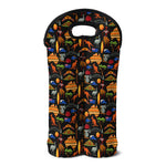 Australia Symbols Pattern Print Double Neoprene Wine Tote