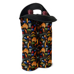 Australia Symbols Pattern Print Double Neoprene Wine Tote