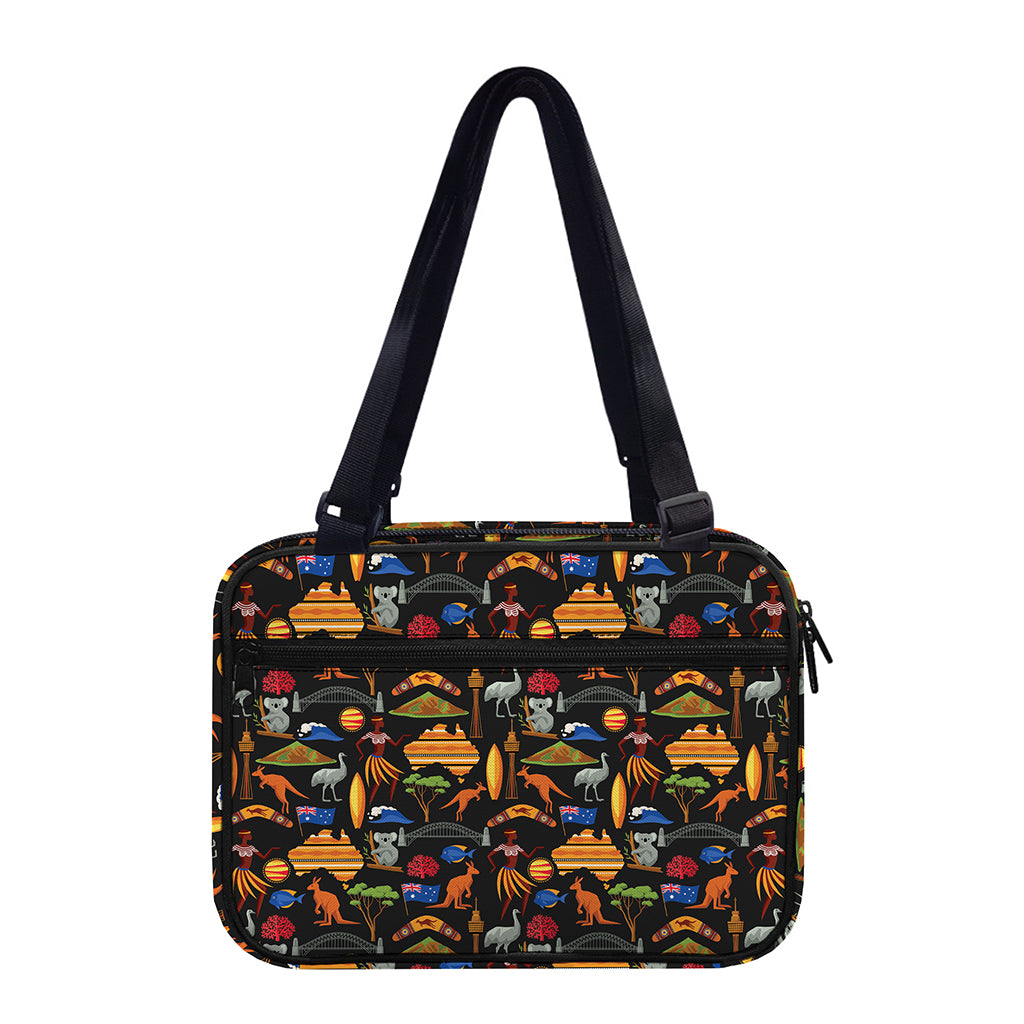 Australia Symbols Pattern Print Double Strap Bible Bag