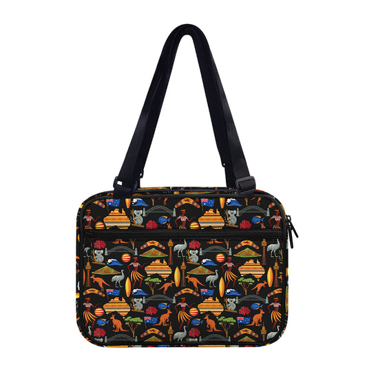 Australia Symbols Pattern Print Double Strap Bible Bag