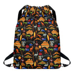 Australia Symbols Pattern Print Drawstring Backpack