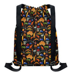 Australia Symbols Pattern Print Drawstring Backpack
