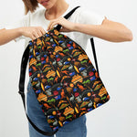 Australia Symbols Pattern Print Drawstring Backpack
