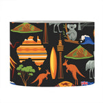 Australia Symbols Pattern Print Drum Lamp Shade
