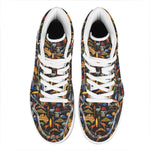 Australia Symbols Pattern Print High Top Leather Sneakers