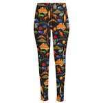Australia Symbols Pattern Print High-Waisted Pocket Leggings
