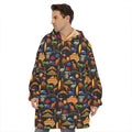 Australia Symbols Pattern Print Hoodie Blanket
