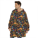 Australia Symbols Pattern Print Hoodie Blanket