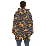 Australia Symbols Pattern Print Hoodie Blanket