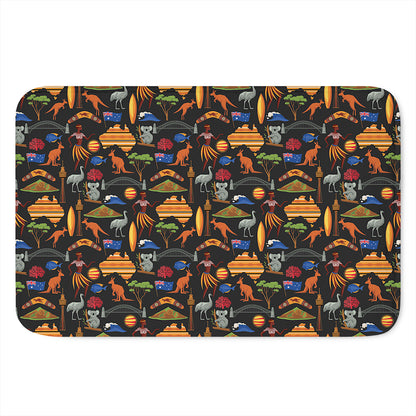Australia Symbols Pattern Print Indoor Door Mat