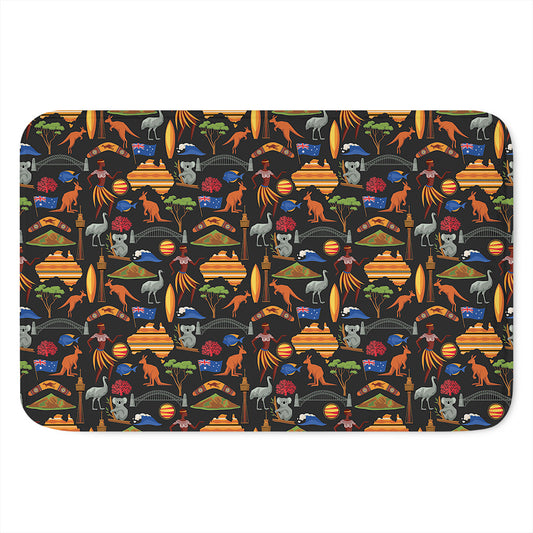 Australia Symbols Pattern Print Indoor Door Mat
