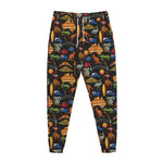 Australia Symbols Pattern Print Jogger Pants