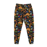 Australia Symbols Pattern Print Jogger Pants