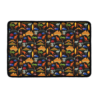 Australia Symbols Pattern Print Kitchen Mat