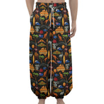 Australia Symbols Pattern Print Lantern Pants