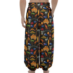 Australia Symbols Pattern Print Lantern Pants