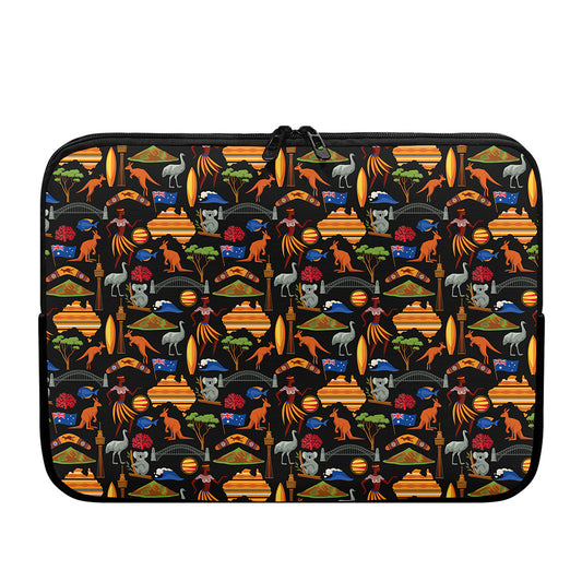 Australia Symbols Pattern Print Laptop Sleeve