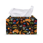 Australia Symbols Pattern Print Leather Tissue Box Cover