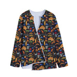 Australia Symbols Pattern Print Long Sleeve Short Coat