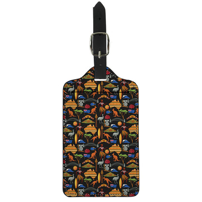 Australia Symbols Pattern Print Luggage Tag